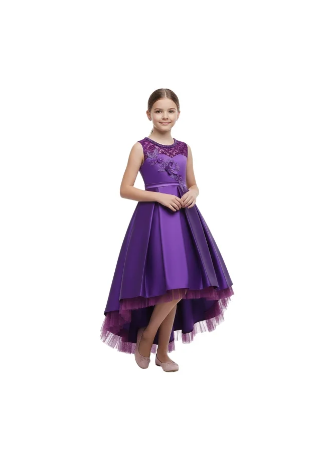 D'Daniela Purple High-Low Dress